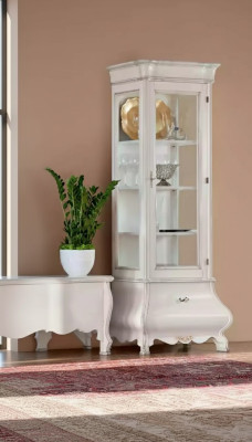 Luxe houten kastontwerp vitrine wit Italiaans meubilair kast vitrines