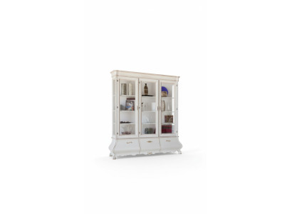Houten vitrinekast Luxe kasten Klassiek dressoir Meubels Italiaans 185x50cm