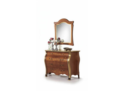 Slaapkamer meubel ladekast met spiegel Luxe klassieke meubel set 2-delig