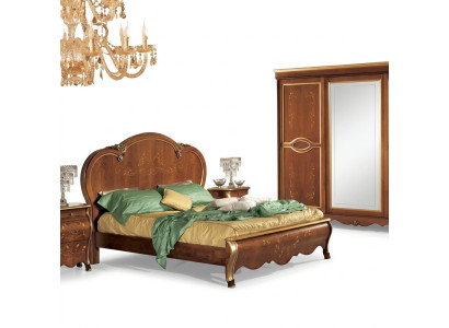 Bed bekleding Klassiek tweepersoonsbed Houten hotelbedden Slaapkamer bekleding