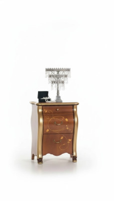 Nachtkastjes Nachtkastje Klassiek design Meubels Hout Bruin Bijzettafels