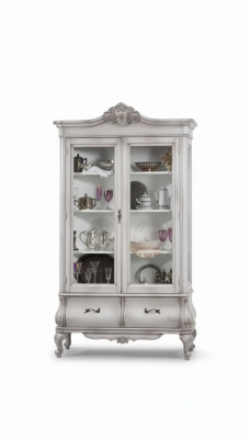 Houten vitrine wit dressoir ontwerp kasten Italiaanse meubels kast
