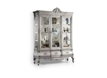 Houten vitrine Luxe kast Klassiek dressoir Meubels Italiaanse kasten