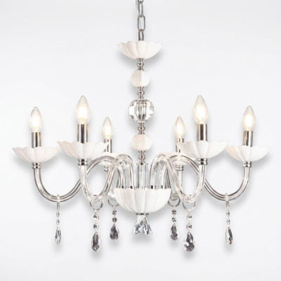 Kristallen kroonluchter plafondlamp Zeus Witte plafondlamp licht