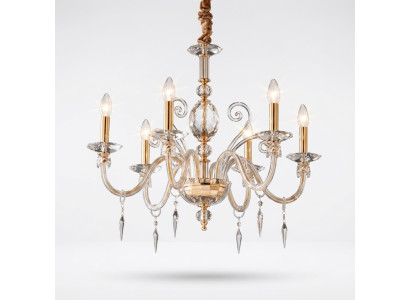 Stijlvolle gouden kristallen kroonluchter plafondlamp hanger nieuw