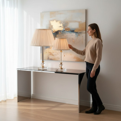 Klassieke kristallen vloerlamp bureauverlichting luxe meubels nieuw