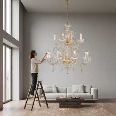 Kristallen kroonluchter kroonluchter hanglamp plafondlamp lamp