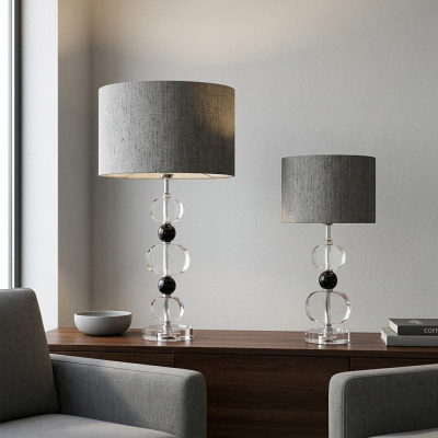 Stijlvolle tafellamp Grijze lamp Moderne verlichting Nieuwe tafellamp