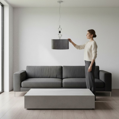 Kroonluchter plafond Kroonluchter grijs Klassieke hanglamp nieuw