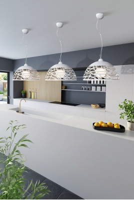 Witte kroonluchter plafond hanglamp verlichting lamp eetkamer