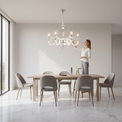 Kristallen kroonluchter plafondlamp stijlvol plafond pendel hanglamp