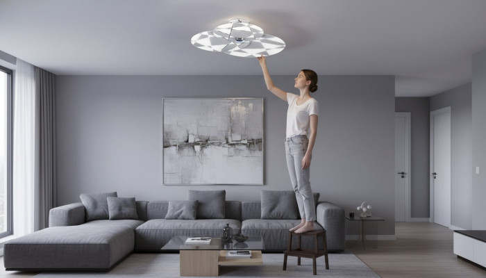 Nieuwe luxe grijze kroonluchter in eigentijdse stijl plafondlamp luchter.