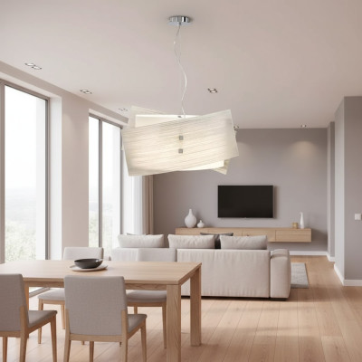 Stijlvolle plafondlamp met klassiek witte kroonluchter met 2 lampen nieuw.