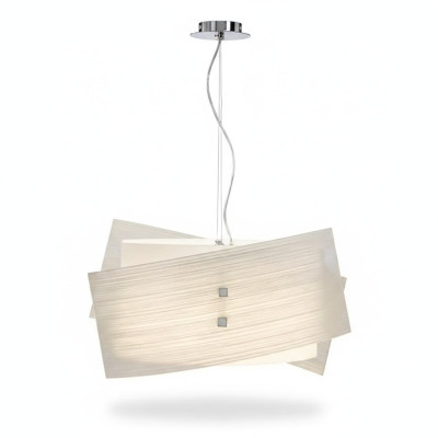 Stijlvolle plafondlamp met klassiek witte kroonluchter met 2 lampen nieuw.