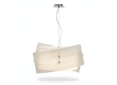 Stijlvolle plafondlamp met klassiek witte kroonluchter met 2 lampen nieuw.