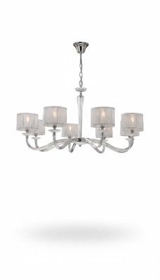 Luxe klassieke kroonluchter plafondlamp wit kroonluchterlamp