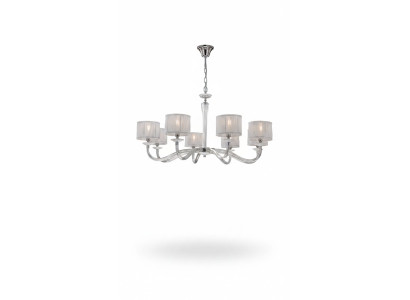 Luxe klassieke kroonluchter plafondlamp wit kroonluchterlamp