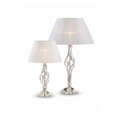 Tafellamp in antieke stijl, tafellamp met kristallen licht in het wit, nieuwe tafellamp