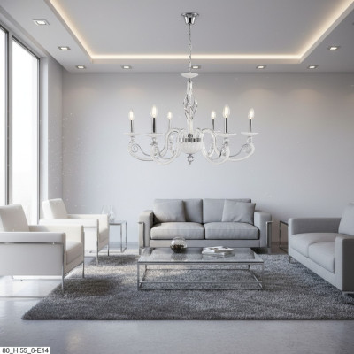 Plafondlamp kroonluchter kristal lamp luxe plafondlamp wit kroonluchter