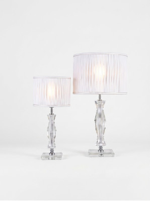 Klassieke witte tafellamp bureau lamp kristal verlichting.