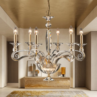 Kristallen kroonluchter met 6 lampen hanglamp plafondlamp