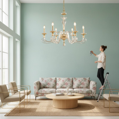 Plafondlamp Luxe Kroonluchter Kristal Lamp Hanglamp Gouden Lampen