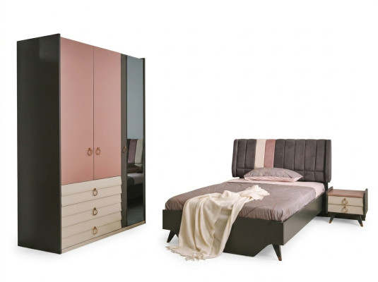 Slaapkamer Set Bed Nachtkastje Kledingkast Modern Luxe Setra Set