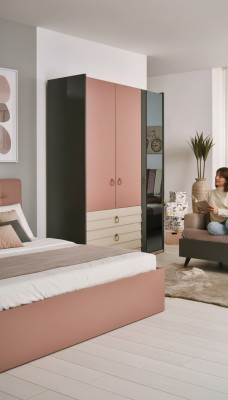 Moderne kledingkast Luxe kast Houten kasten Glazen slaapkamer nieuw