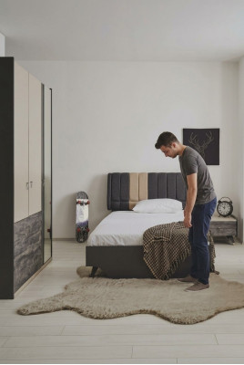 Luxe stijlvolle slaapkamerset Delta bed nachtkastje kledingkast