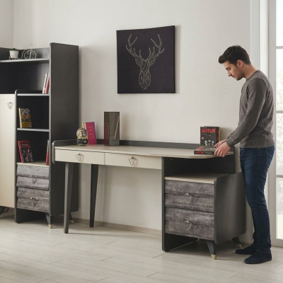 Moderne luxe grijze houten bureau slaapkamer meubels Stijlvol Nieuw