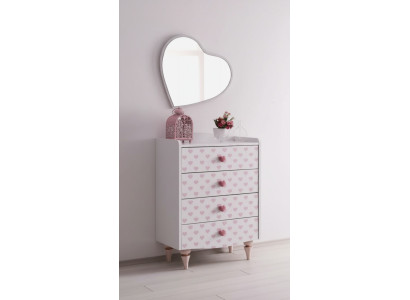 Commode Spiegel Hout Set Modern Design Meubels Nieuw Groep Wit Luxe 2-dlg.