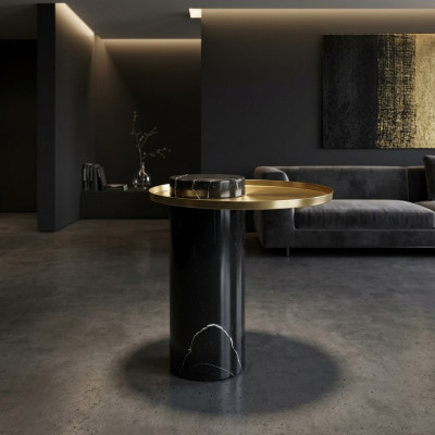 Zwarte bijzettafel salontafel slaapkamer commode tafels console