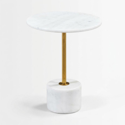 luxe salontafels Rond modern marmer Wit Bijzettafel nieuw