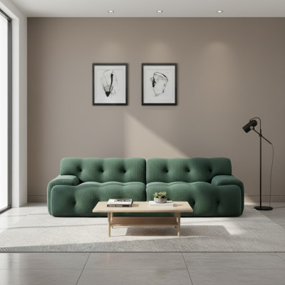 Design Bank 2 Zits Relax Banken Club Textiel Beklede Bank Stof Banken