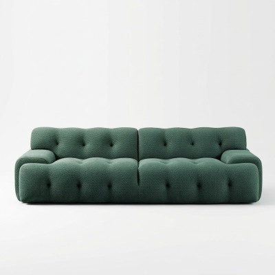 Design Bank 2 Zits Relax Banken Club Textiel Beklede Bank Stof Banken