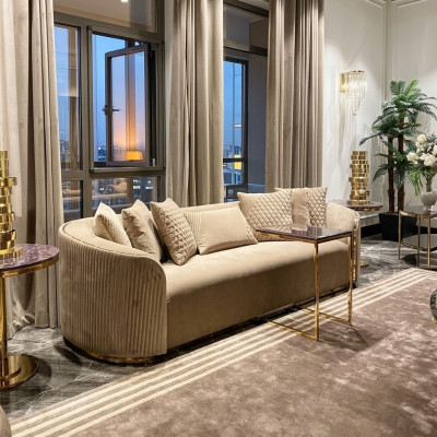 Bankstel 3-zits bankstellen Zit Modern Luxe Textiel Woonkamer Driezitter