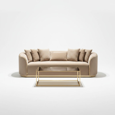 Bankstel 3-zits bankstellen Zit Modern Luxe Textiel Woonkamer Driezitter