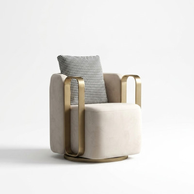 Ontwerp Luxe Fauteuil Stoel Bank 1-Zits Tv Lounge Ligbank Textiel
