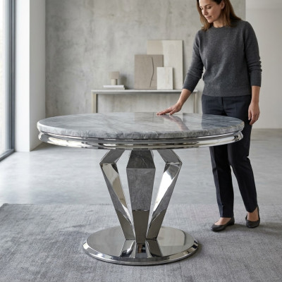 Luxe eettafel Ronde tafel Eetkamer Marmer Ontwerptafels Rond