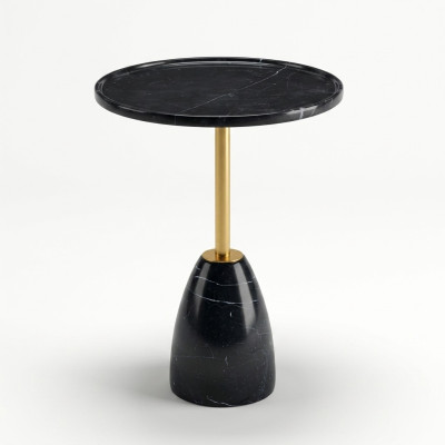 Marmer stijlvolle zwarte bijzettafel tafel luxe moderne salontafels