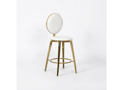 Ontwerper Wit gestoffeerde eetkamerstoelen Luxe textiel Eenzitter