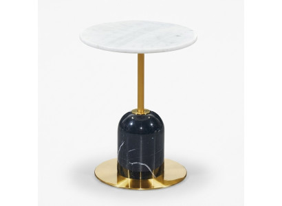 Zwart-witte metalen bijzettafel woonkamer Ronde bijzettafels tafel