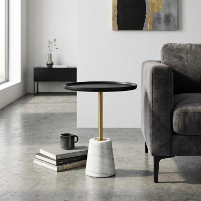 Moderne zwarte-witte bijzettafel woonkamer bijzettafels tafel