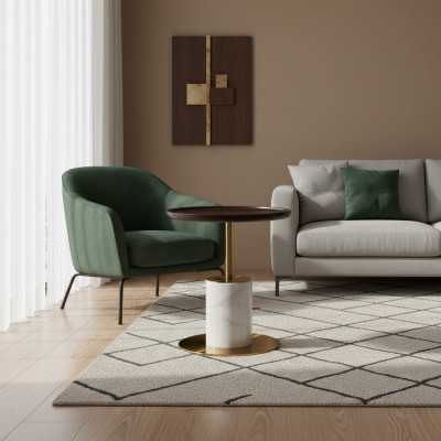 Ontwerper Witte koffietafel Luxe bijzettafel Stijlvol meubilair Tafel