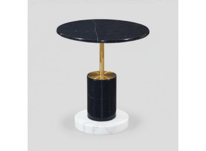 Zwarte ronde salontafel Tafel Stijlvolle woonkamer bijzettafels Tafels
