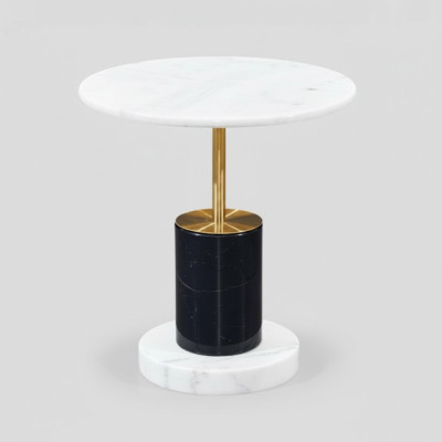 Witte marmerimitatie bijzettafel ontwerper ronde stijl bijzettafel tafel