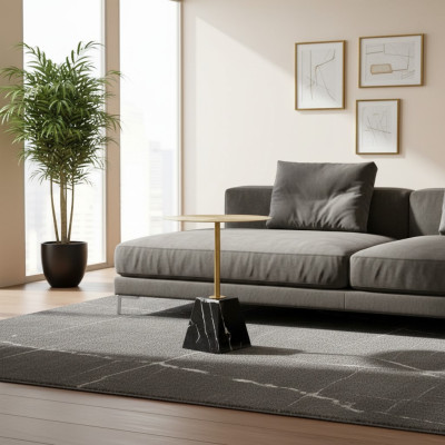Zwarte ronde salontafel Luxe woonkamer Bijzettafeltjes