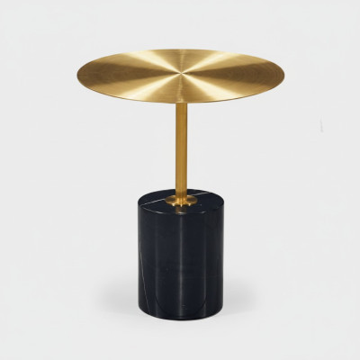 Ronde Zwart-Gouden Bijzettafel Ontwerper Woonkamer Meubels Tafels