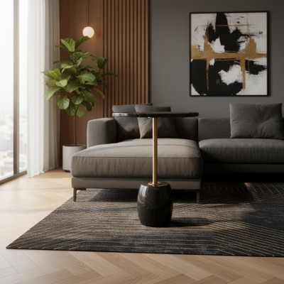 Zwarte salontafel Luxe koffietafel Woonkamer design Bijzettafels