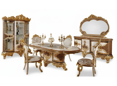 Luxe Witte Klassieke Eetkamerset Eettafel 6x Stoelen Dressoir